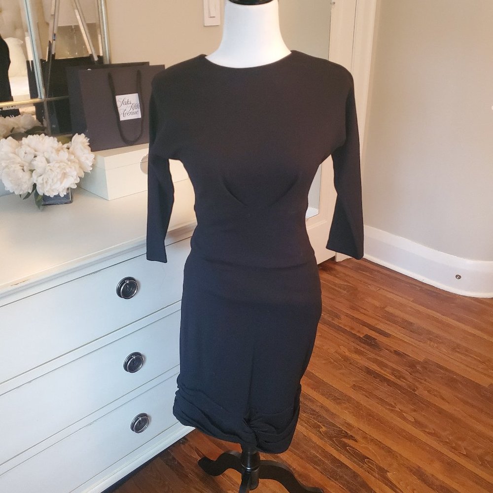 Long sleeve black dress